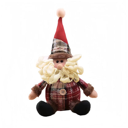 Christmas Plush Dolls – Reindeer, Santa & Snowman Holiday Character Figures