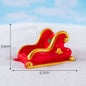 Christmas Resin Miniature Figurines – Santa, Elk & Snowman Holiday Décor Statues