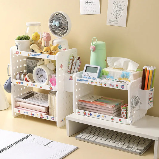 Desktop Pegboard Organizer with Pen Holder — 2 & 3 Tier