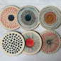 Wooden Circular Patterned Coasters — Set of 6 Eco-Friendly Heat-Resistant Cup Mats