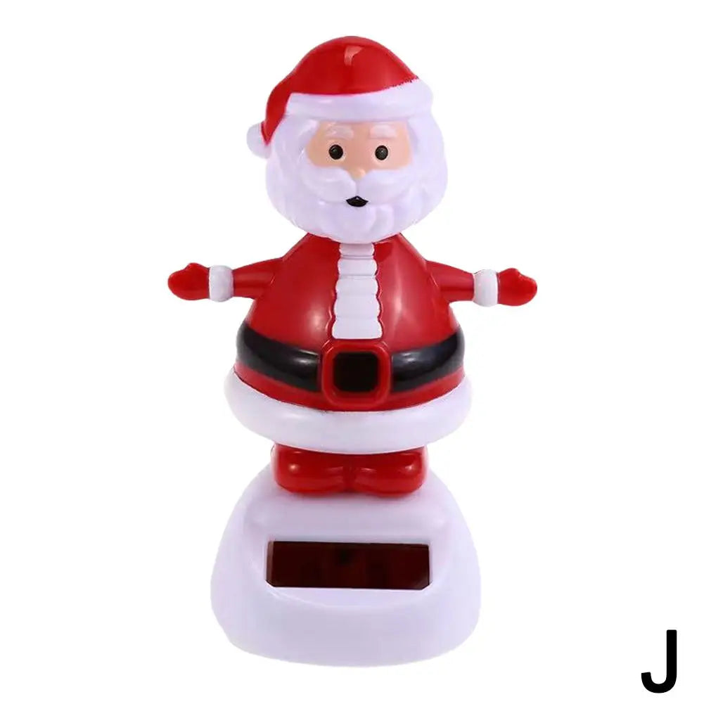 Solar Dancing Christmas Car Ornaments – Santa, Snowman, Reindeer & Tree Bobblehead Figures