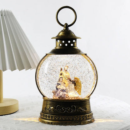 Christmas Crystal Music Box — Retro Holiday Melody Tabletop Decoration