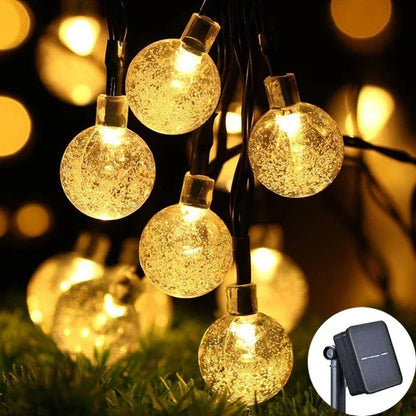 Solar LED String Fairy Lights — IP65 Waterproof Outdoor Garden Lights