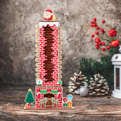Wooden Christmas Advent Calendar — Reusable Desktop Holiday Countdown