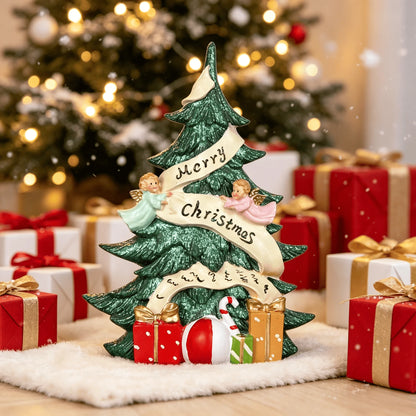 Angel Christmas Tree Resin Ornament — Elegant Holiday Figurine Decor