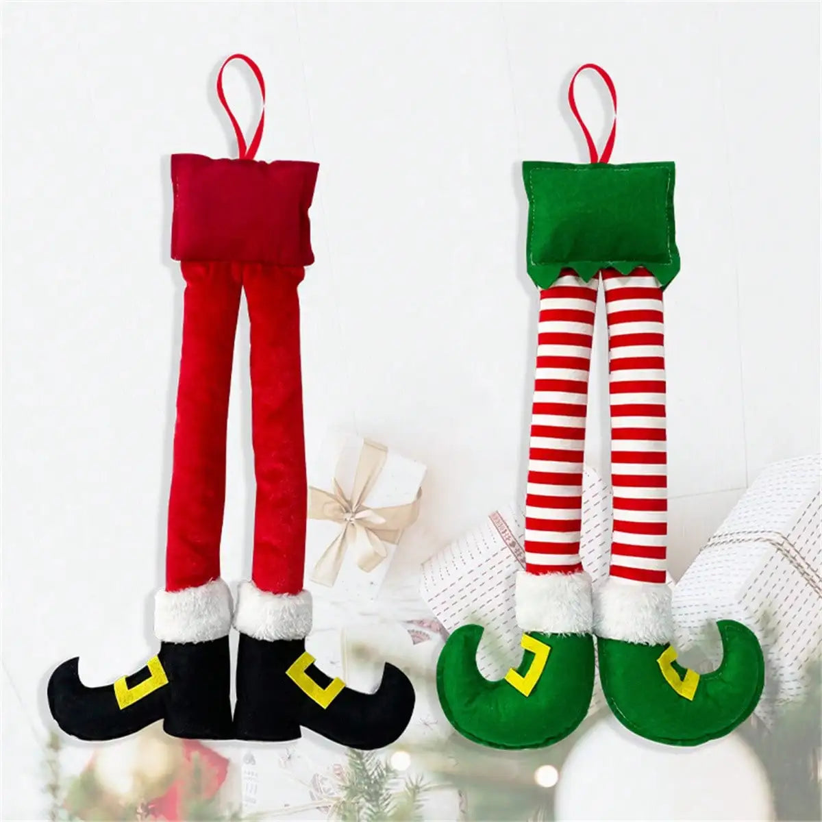 Christmas Elf Legs Ornament — Funny Holiday Tree & Car Decoration