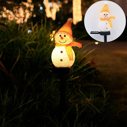 Solar Christmas Snowman Garden Light — Outdoor Lawn & Pathway Decor