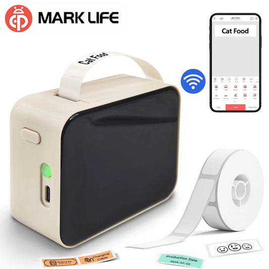 Marklife P15 Mini Bluetooth Label Printer — Portable Thermal Sticker Maker, No Ink Needed