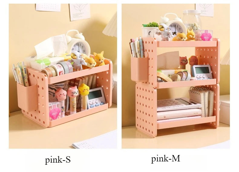 Desktop Pegboard Organizer with Pen Holder — 2 & 3 Tier