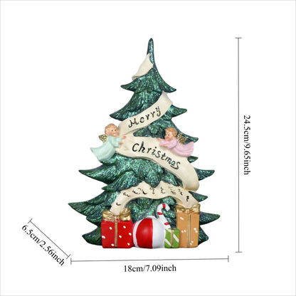 Angel Christmas Tree Resin Ornament — Elegant Holiday Figurine Decor