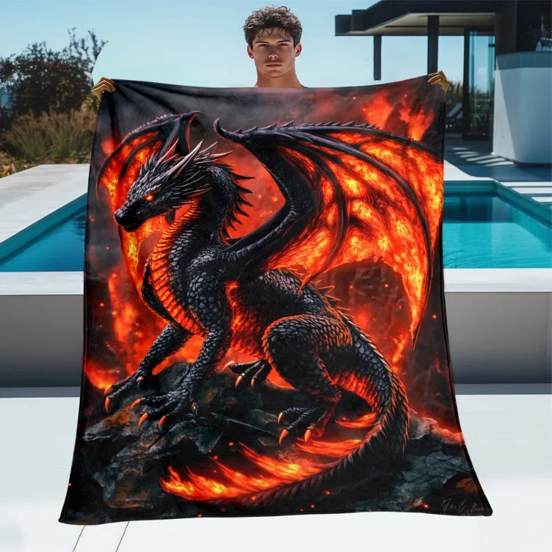 1pc Fleece Blanket] 1pc Digital Printing  - Soft and Warm Flannel Fabric Lightweight Flannel Throw for Sofa Bed
