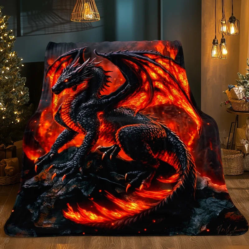 1pc Fleece Blanket] 1pc Digital Printing  - Soft and Warm Flannel Fabric Lightweight Flannel Throw for Sofa Bed