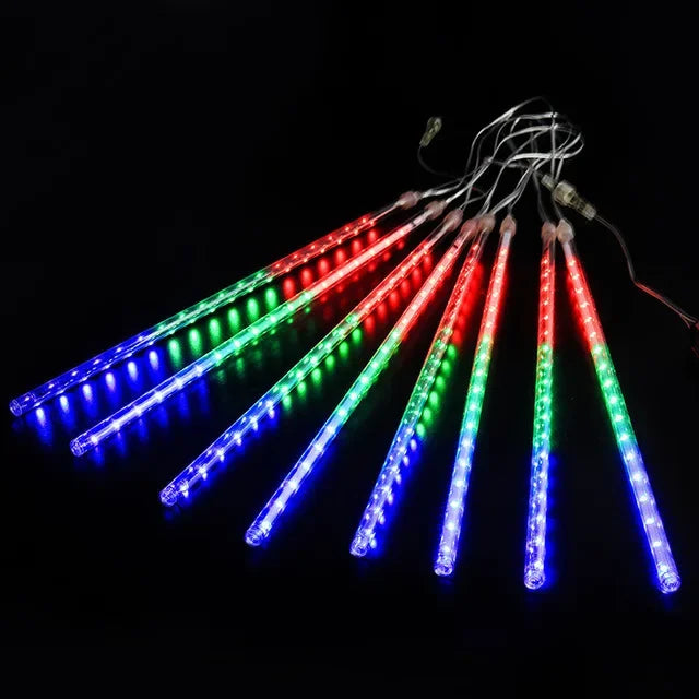 Christmas Meteor Shower LED String Lights — Indoor & Outdoor Rain Drop Lights