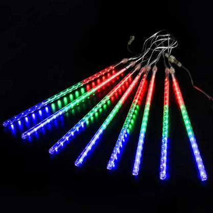 Christmas Meteor Shower LED String Lights — Indoor & Outdoor Rain Drop Lights