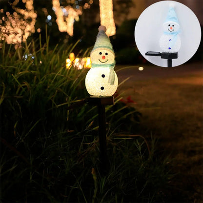 Solar Christmas Snowman Garden Light — Outdoor Lawn & Pathway Decor