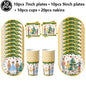 Christmas Nutcracker Theme Festival Party Decor Tableware Disposable Paper Plate Napkin Cup Kids Birthday Party Decor Supplies