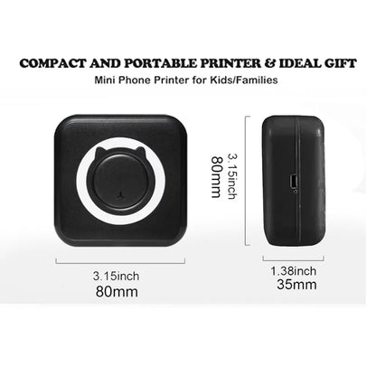Mini Portable Thermal Photo & Label Printer — Wireless Bluetooth, 58mm, iOS & Android