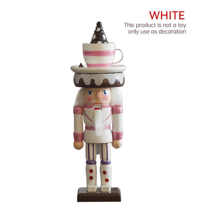 Classic Wooden Nutcracker Soldier Figurine — Hand-Painted Christmas Desktop Decor