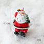 Christmas Resin Santa & Snowman Desktop Figurine – Holiday Décor & Photography Prop