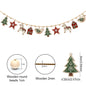 Scandinavian Christmas Wooden Garland with Wood Beads & Hemp Rope