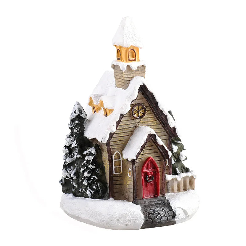 Christmas LED Village House – Glowing Resin Cottage