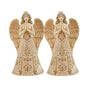 Christmas Praying Angel Statue with Warm LED Light – Hollow Resin Holiday Décor