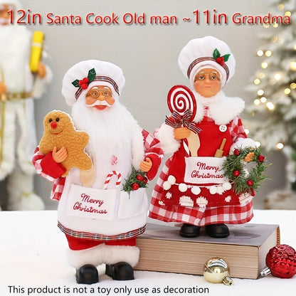 Christmas Chef Figurine — Festive Kitchen & Dining Table Holiday Decoration