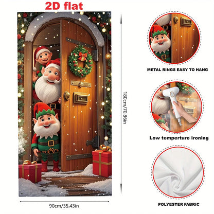 Christmas Holiday Door Flag – Festive Porch & Garden Decoration Banner