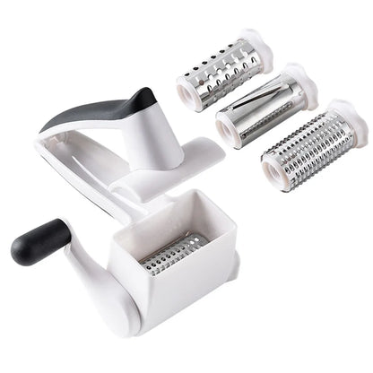 3-in-1 Hand-Cranked Cheese Grater Rotary Multi-functional Parmesan Cheese Shredder Hand Crank Detachable Chocolate Grater Butter