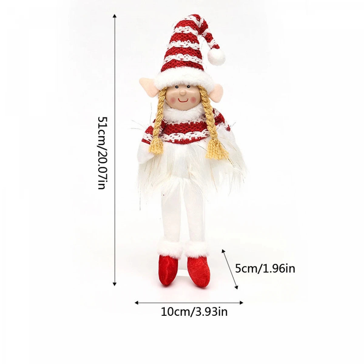Christmas Elf Girl Plush Toy — Soft Stuffed Holiday Doll