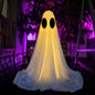 Halloween Standing Ghost Decoration with Witch Hat — Spooky Lawn & Indoor Decor