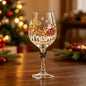 Christmas Snowflake Stemmed Wine Goblet — Luxury Holiday Art Glassware