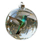 Crystal Clear Cardinal Bird Ball Ornament — 3D Nature Holiday Tree Decor