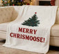 Red Green Christmas Plaid Sherpa Throw Blanket, Buffalo Tartan Check Pattern Warm Blanket, Xmas Holiday Home Decor Cozy Blanket