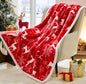 Christmas Throw Blanket, Christmas Decorations Gifts for Women Sherpa Winter Holiday Blanket Soft Christams Throws for Sofa Bed