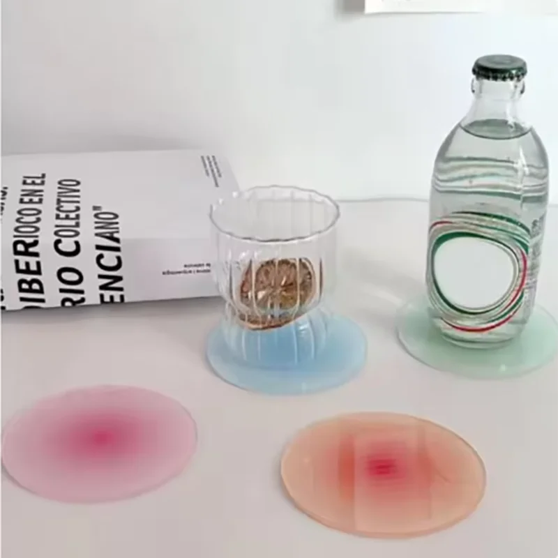 Gradient Colour Acrylic Coasters — Non-Slip Cup Mats for Bar, Café & Home Decor