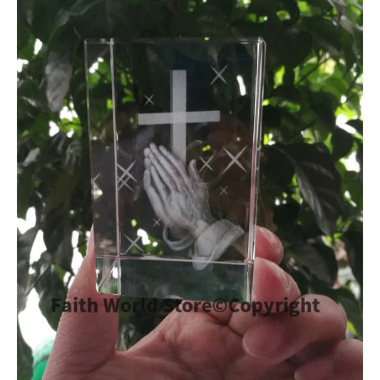 3D Crystal Cross Statue — Meaningful Religious Christmas & Home Gift