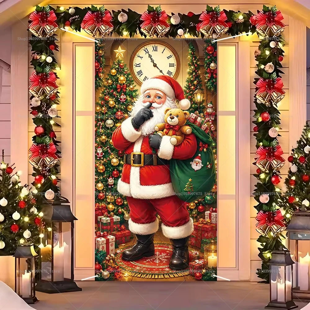 Christmas Door Cover Banner — Santa, Snowman & Holiday Designs