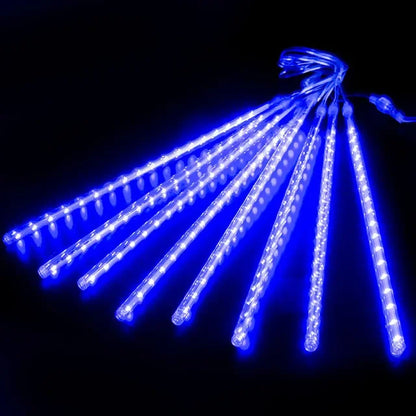 Christmas Meteor Shower LED String Lights — Indoor & Outdoor Rain Drop Lights