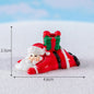 Christmas Resin Miniature Figurines – Santa, Elk & Snowman Holiday Décor Statues