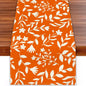 Fall Table Runner Printed Thanksgiving Maple Leaf Linen Runners, Seasonal Autumn Holiday Table Decor for Kitchen, Dining, Party