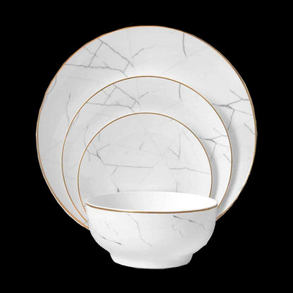 Carrara Marble 16 Piece Dinnerware Set
