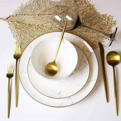 Carrara Marble 16 Piece Dinnerware Set