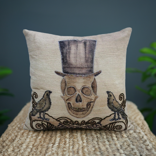 Halloween Embroidered Throw Pillow 20" x 20"
