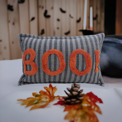 Halloween Throw Pillow BOO!