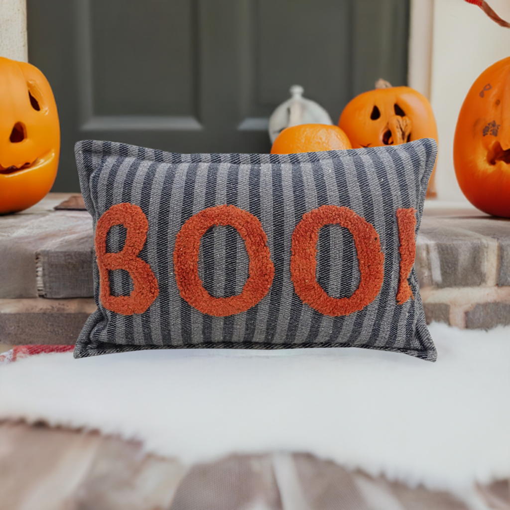 Halloween Throw Pillow BOO!