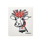 Happy Cow Swedish Dishcloth — Eco-Friendly Reusable Kitchen Cloth in Red & Black