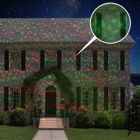 Holiday Light Projectors with Red and Green 12 Patterns