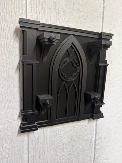 Gothic Wall Mounted Key Hook - 3D Printed Dark Decor Organizer