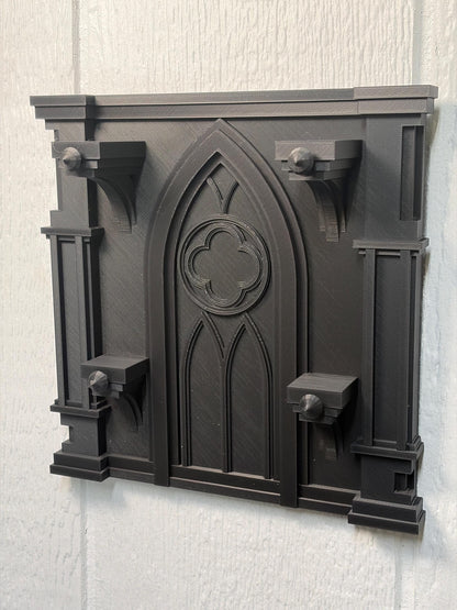 Gothic Wall Mounted Key Hook - 3D Printed Dark Decor Organizer